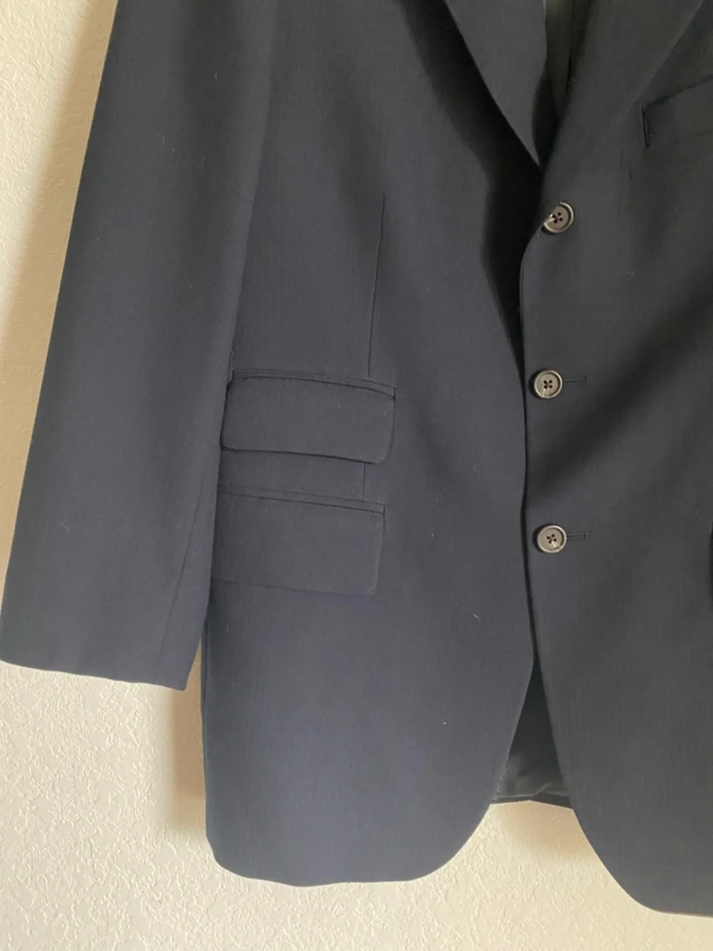 Ralph Ralph Lauren Pure New Wool Classic Navy Single Breasted Office Blazer 40R - Picture 16 of 16